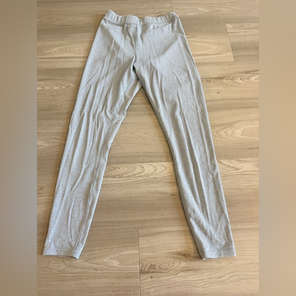 ALO Yoga Ribbed High-Waist Leggings – Heather Grey – S